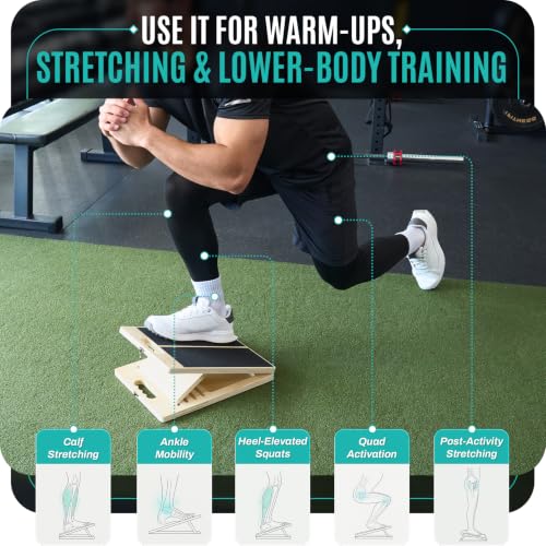 Adjustable Wood Slant Board for Calf Stretching & Mobility