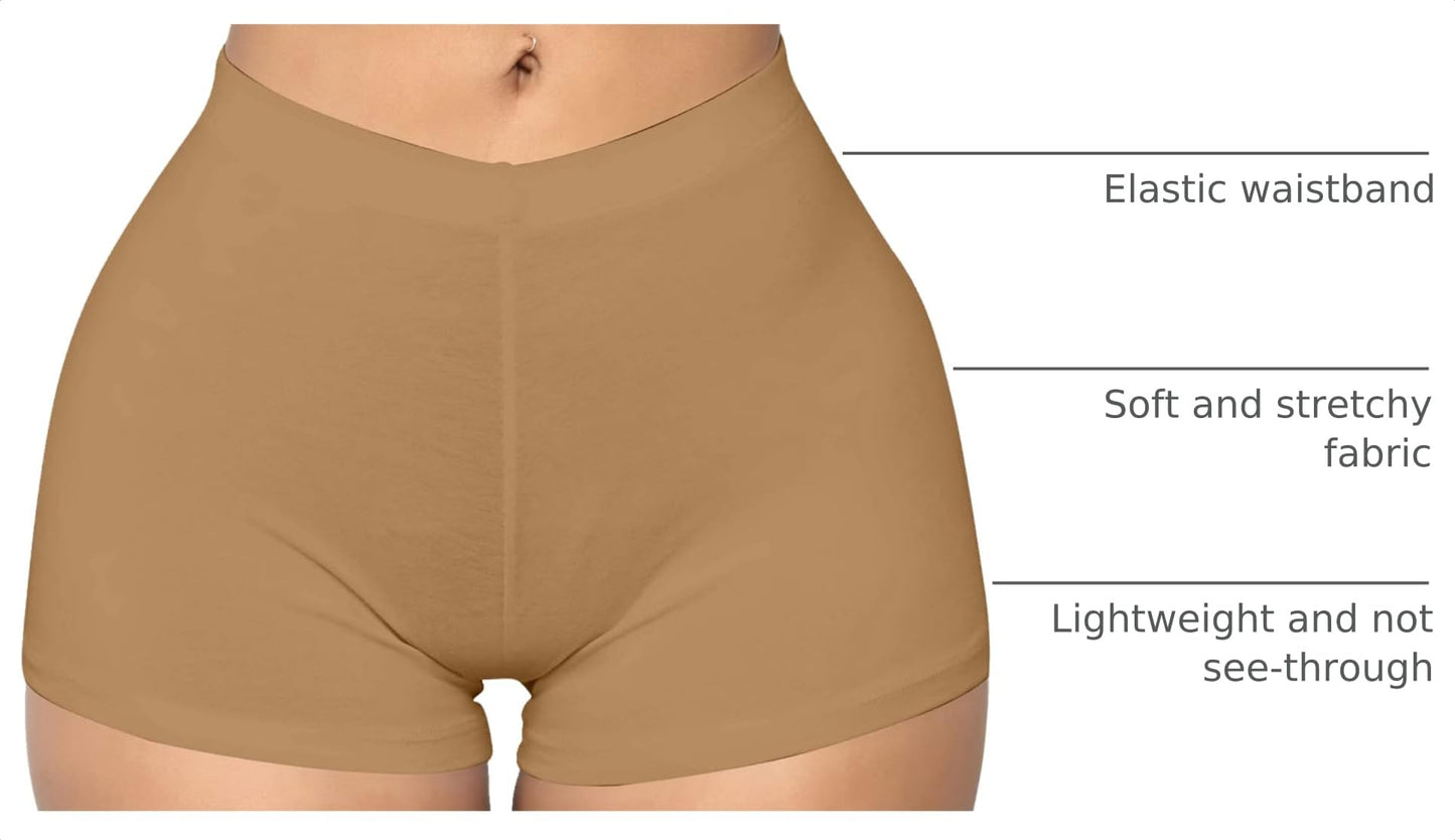 BORIFLORS Women's Sexy Workout Gym Booty Shorts, Small,Khaki