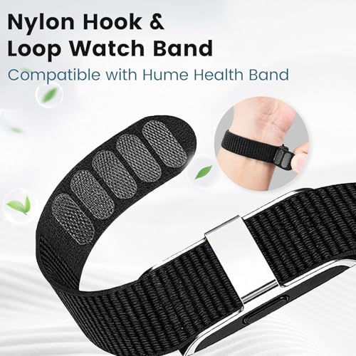 Breathable Nylon Loop Wristband for Health Tracker - Black