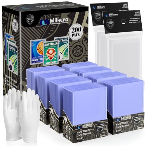 Premium Card Sleeves Set - 200 Hard & Soft Protectors for Trading Cards