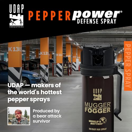 Pepper Power Self Defense Pepper Spray Fogger Black - Compact & Powerful