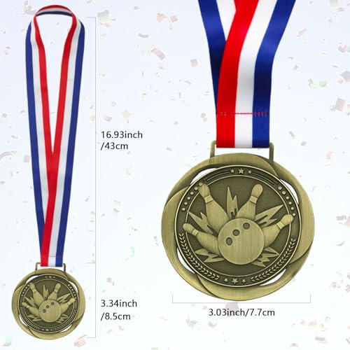 Bowling Medals - 3 Inch Championship Medal with Neckband
