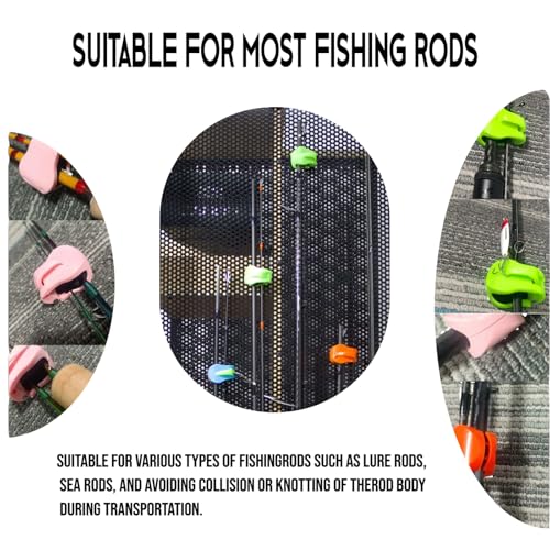 Multifunctional Portable Fishing Rod Holder Clips – 4 Colors, Auto Grip, Ground/Wall/Car Mount
