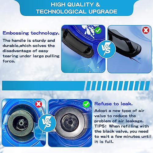 40 Inch Snow Tube - Heavy Duty Inflatable Sled for Kids & Adults