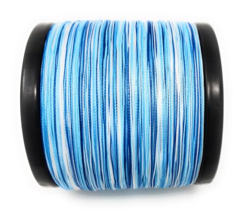 Reaction Tackle Braided Fishing Line 15Lb 150Yards Blue Camouflage - Salt & Freshwater