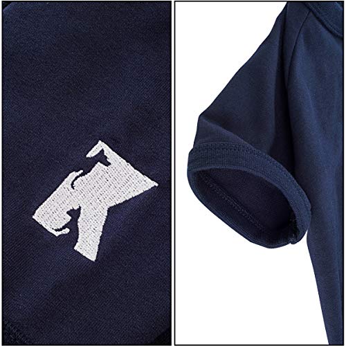 Koneseve 2-Pack Small Dog Shirts Blue & Red L - Cotton Dog Clothes for Pups 9-17 lbs