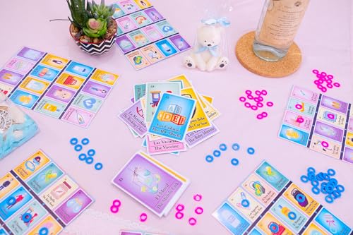 Bilingual Baby Shower Bingo Kit - 10 Players, 54 Cards & Boards