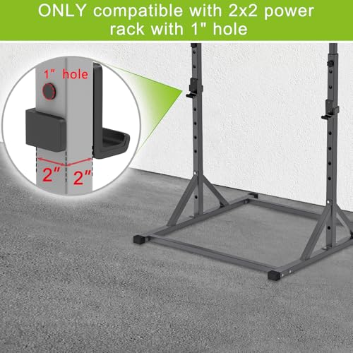 Heavy Duty J Hooks for 2" x 2" Power Rack - 1" Holes