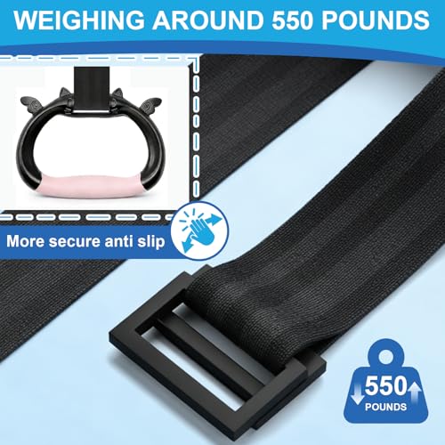 Adjustable Gymnastics Rings for Kids - Non-Slip Grip, 550 lbs Capacity