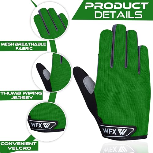 Kids Cycling Gloves with Gel Padding - Green, Medium (8-10 Years)