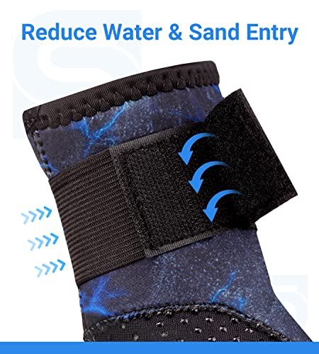 Summshall 3MM Camo Blue Neoprene Diving Gloves for Men & Women - Thermal, Non-Slip, Adjustable Wrist