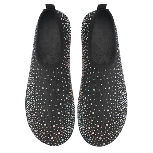 Barefoot Water Shoes for Women - Aqua Socks, 7.5-8.5 Diamond-Colorful