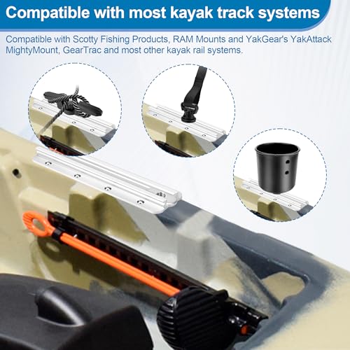 Kayak Track Nuts - 1/2 Inch T Nut for T Track/Rail, 6 Pack