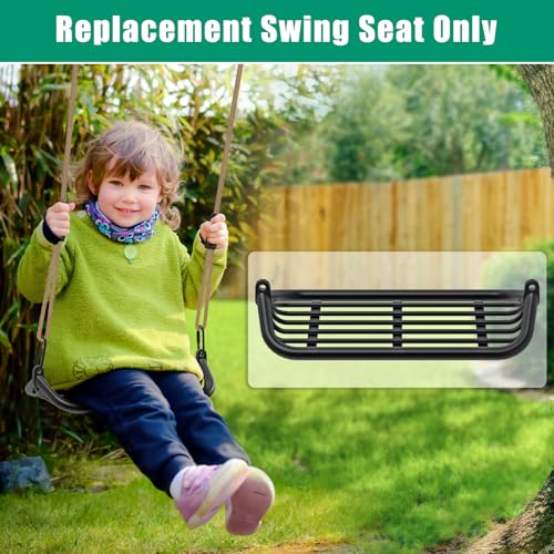 SELEWARE 17 Inch Metal Swing Seat Replacement with Carabiners