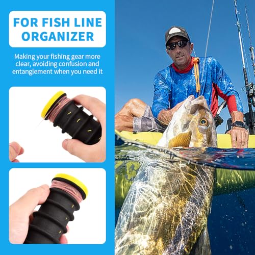 Loyanger Black 3-Piece Fishing Line Organizer Set with EVA Foam & Tackle Box