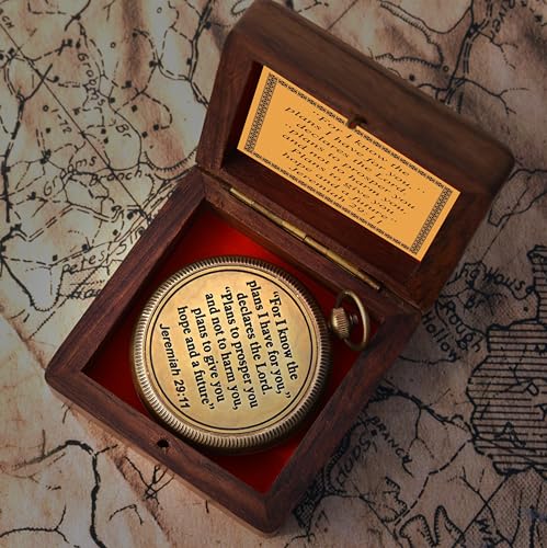 Brass Engraved Compass - I Know The Plans Compass #2