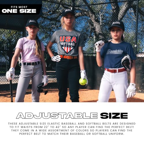 Adjustable Youth Baseball & Softball Belt - 22"-42" Carolina Blue