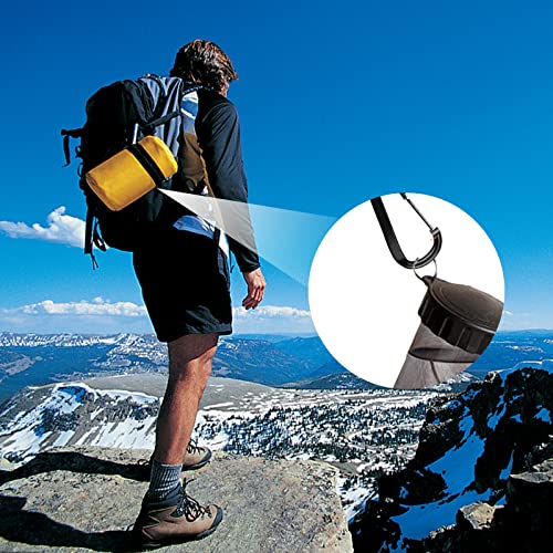 Magnetic Quick Release Keychain with 2 Aluminum D Ring Carabiners - Black