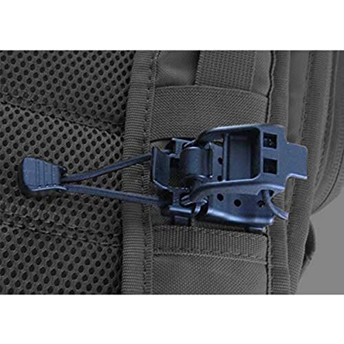 Black Tactical Molle Clips Set for Backpack & Vest - 4 Pieces