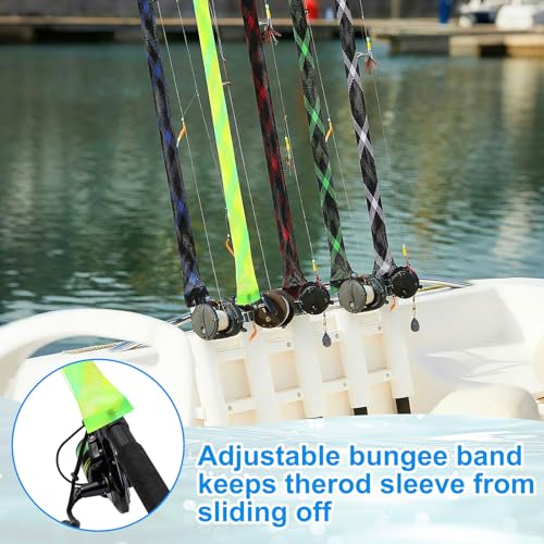 12 Pcs Fishing Rod Sleeves & Lure Wraps Set for Rods, Grey - Teyva Daily