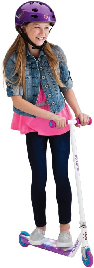 Razor Kick Scooter - Multi-Color LED Light-Up Deck, Lightweight Steel Frame | For Kids 6+