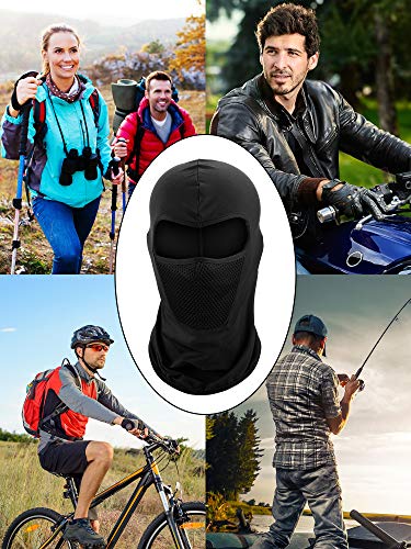 Blulu Balaclava Ski Mask 6-Pack – Full Face Cover, Sun Protection, Breathable, Black/Gray/Navy/Khaki/Shiny Green (Medium)