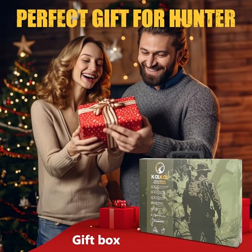 Kalkal 8-Piece Hunting Knife Set with Full Tang Field Dressing Kit for Deer, Skinner, Boning, Gut Hook & Camp