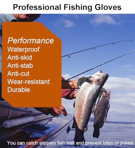 Non-Slip Fishing Gloves for Men - Waterproof Anti-Puncture Gear - Left