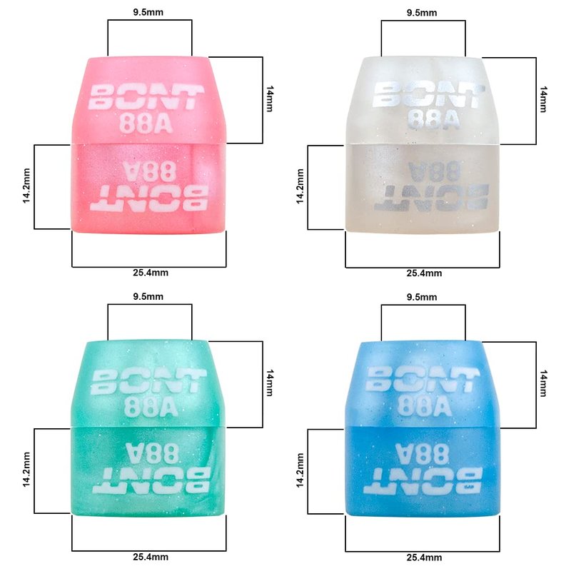 Bont Roller Skates - Roller Skating 88A Replacement Cushions - Cone and Bottom Barrel Bushings - Quad Skate Derby Plate Figure Speed (Cherry Blossom Pink)