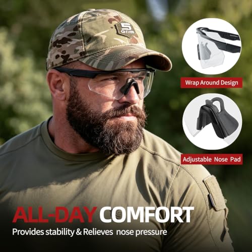 Tactical Shooting Glasses ANSI Z87+ UV400 | Anti-Fog, Scratch-Resistant Eye Protection