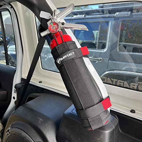 Bartact - 2.5 lb Roll Bar Fire Extinguisher Mount for Vehicle Holder, Adjustable Fire Extinguisher Holder Mount, US Made Universal Vehicle Fire Extinguisher Holder Fits All Roll Bars (Black)