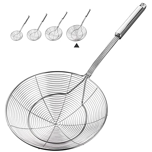 YFWOOD Spider Strainer Skimmer, Slotted Spoon for Cooking 7.9 Inch