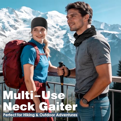Cooling Neck Gaiter - UV Protection Face Cover Scarf - Black, One Size