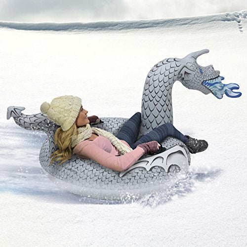 Ice Dragon Snow Tube - 44 Inch Inflatable Sled for Kids & Adults