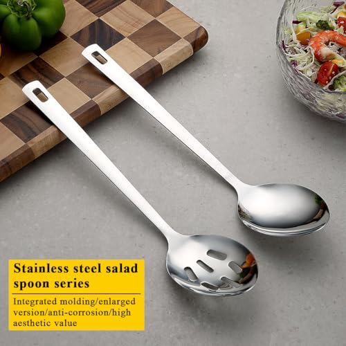 Kyraton Cooking Spoon Set, Stainless Steel Kitchen Serving, Solid