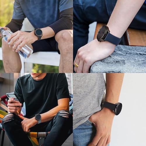 Soft Silicone Bands for Amazfit Bip 3 Pro - 2 Pack Black/Black