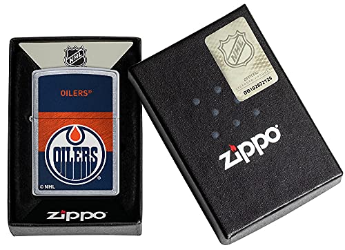 Edmonton Oilers Zippo Pocket Lighter - Street Chrome