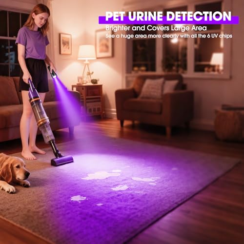 30W UV Flashlight with 365nm Black Light & White Light, 5000mAh Rechargeable