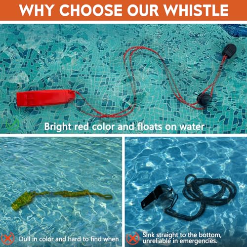 2-Pack Emergency Survival Whistles - 120dB Loud Safety Whistle with Lanyard