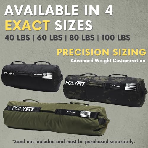 Workout Sandbag Pro - 80 lb Triple Closure Filler Bag, 7 Handles