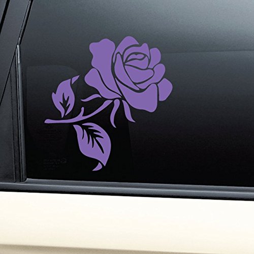 Rose Vinyl Decal - Purple Laptop, Car, and Truck Window Sticker