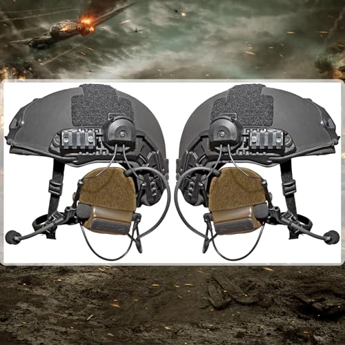 Soulchen 2 Pairs Hook & Loop Headset Covers for Peltor Comtac Tactical Headsets