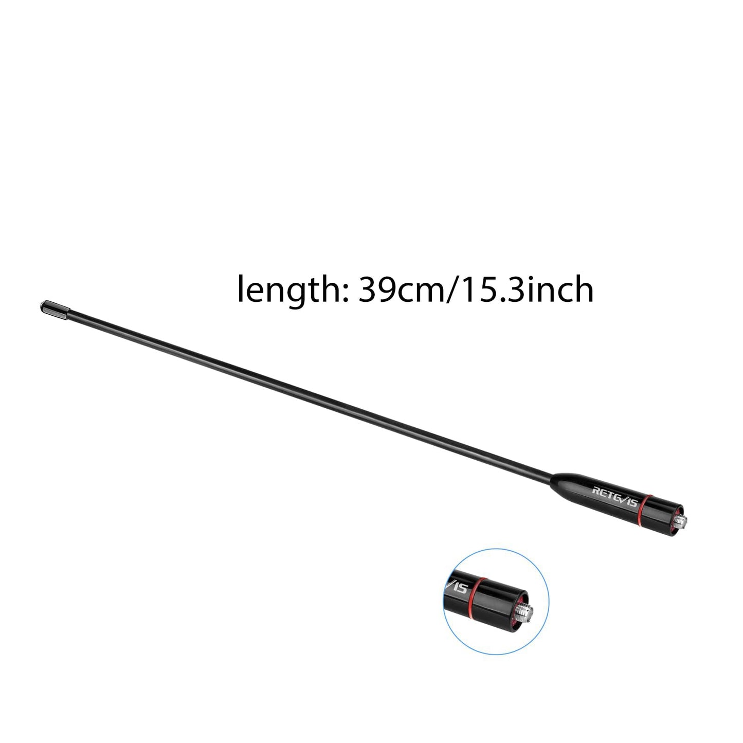 Retevis Handheld MURS Walkie Talkie Antenna,15.4 inch SMA-F Flexible Whip Antenna, VSWR Less Than 1.5, for Retevis RT21V RT27V RB27V MURS Two Way Radios, 2.15dBi High Gain Radio Antenna(1 Pack)