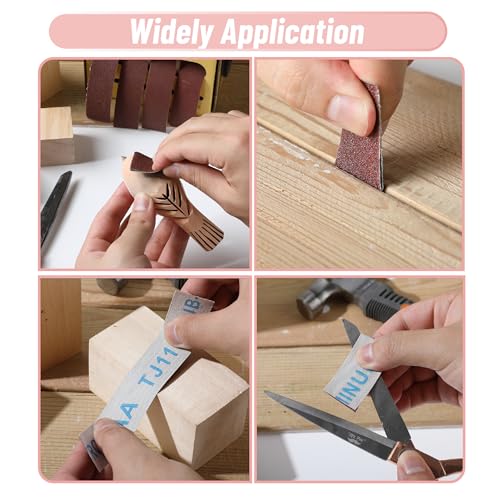 Bates- Emery Cloth Roll, 1" x 20 FT, 4 Grits, 150/240/320/400 Grit, Abrasive Sandpaper Roll of Sandpaper Set with Dispenser, Emery Cloth for Metal, Wood, Polishing