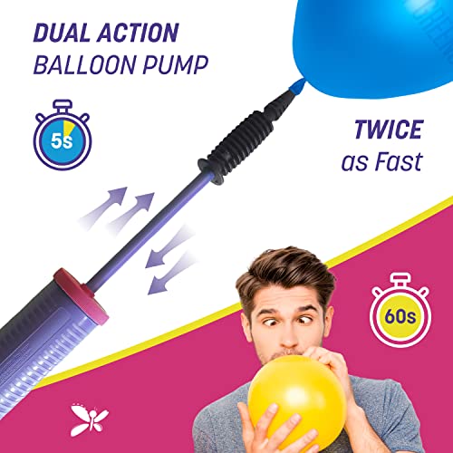 Handheld Balloon Pump - 2-Way Dual Action Inflator, 2 Pack