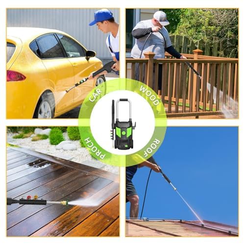 Buyplus Pressure Washer 4500PSI 2.8GPM Power Washer with 4 Nozzles, Foam Cannon for Cleaning Cars, Driveways, Patios