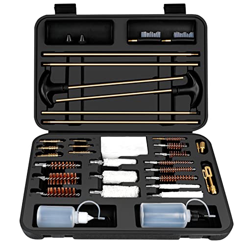 Large Universal Gun Cleaning Kit with Brass Rods & Accessories - Laziiey