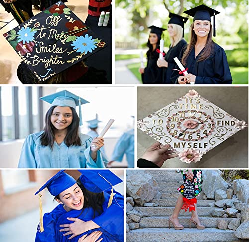 Unisex Matte Graduation Cap with 2026 Tassel Charm - Black