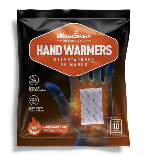 Disposable Air-Activated Hand Warmers - 12-Hour Heat Packs - 10 Pairs