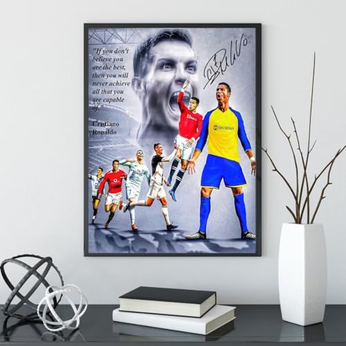 IDOLUSTER Ronaldo Signed Poster 16x24 in. - Kids Room Wall Decor